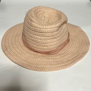 Blush Straw Beach Hat